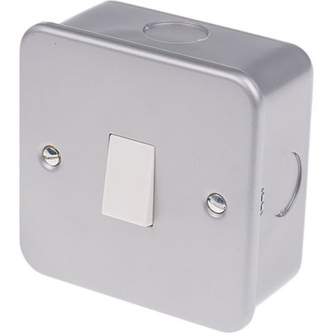 Rs Pro – Interrupteur émetteur radio complet IP20 gris – Montage surface – 1 pôle – 2 voies – Courant 6A – Pour espaces confinés
