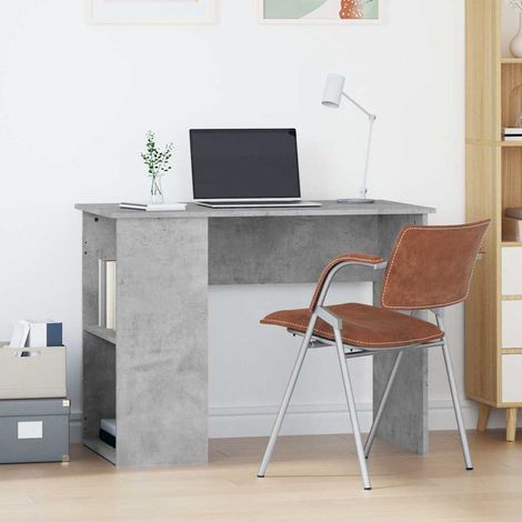 vidaXL Bureau Gris béton 100x55x75 cm Bois d'ingénierie (1/5)