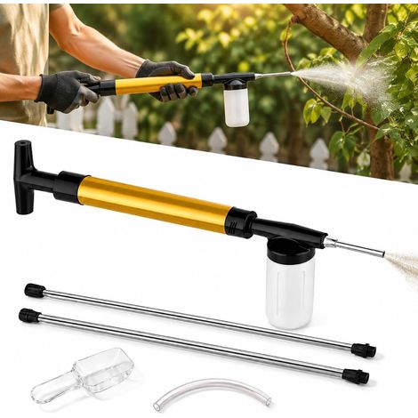 Poudreuse pour terre de diatomées, dotée d'un tube prolongateur réglable d'environ 1,2 mètre, d'une buse résistante au colmatage avec âme métallique et d'un débit de poudre réglable  (1/4)