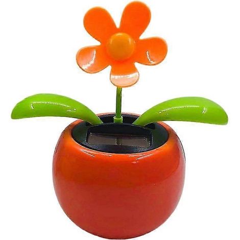Lustige Auto-Dekoration, solarbetrieben, farbenfrohe Cartoon-Blume, tanzendes Schaukelspielzeug fürs Armaturenbrett – das perfekte Geschenk für Freunde-W (1/5)