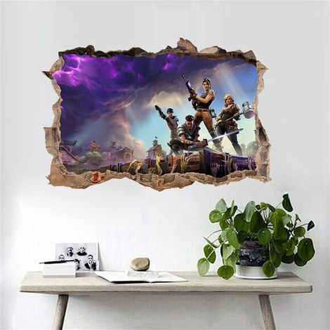Sticker mural 3D pour chambre de garçon, fond de mur pour chambre d'enfant (1/4)
