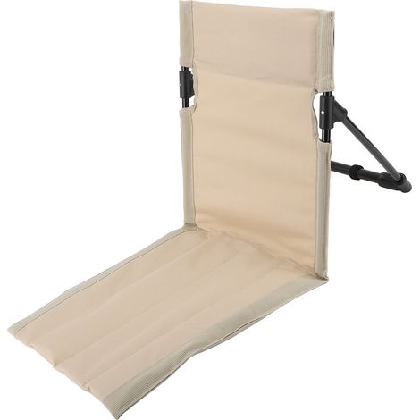 Chaise longue de plage pliante et portable pour adultes avec dossier réglable, couleur kaki. (1/5)