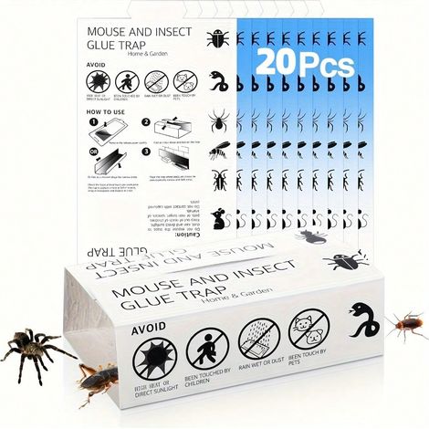 Pièges à insectes et pièges à colle pour insectes, utilisation domestique intérieure, plateau anti-parasites adhésif pour capturer les insectes volants au parfum d'arachide, 10PC (1/4)