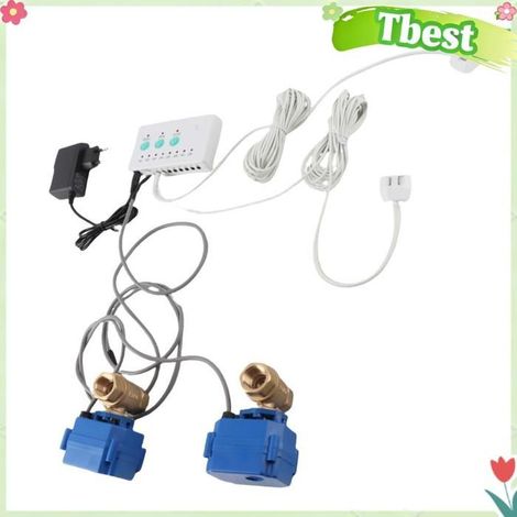 Tbest Capteur d'alarme Capteur de Fuite d'Eau Alarme Sonore Double Valve Détecteur de Débordement electronique niveau Prise UE (1/5)