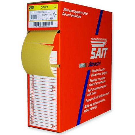 Sait CARTA ABRASIVA RI-SAITAC-SOF 5G-SOFT mm. 115x25 mt. grana 220