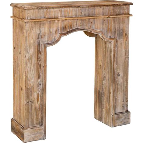 Marco de chimenea de madera marrón 100x29x110h cm