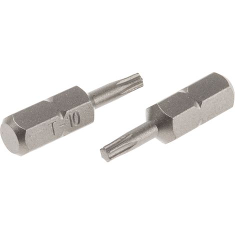 Embout de vissage RS PRO Torx, T10, L. 25 mm, Acier chrome vanadium ( Prix pour Lot de 5 ) (1/2)