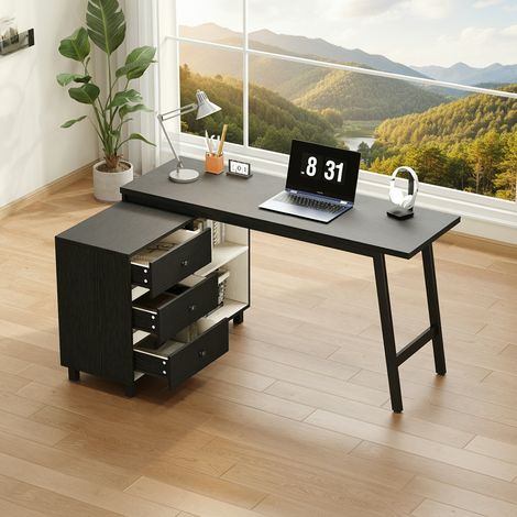 Escritorio esquinero con 3 cajones MDF 150x100 cm OKMYHOME (1/5)