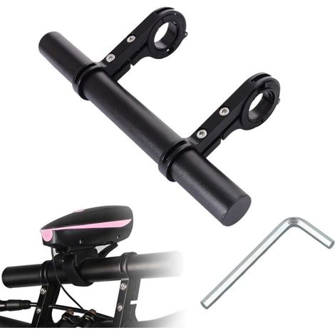 Extension Guidon Vélo - 20 cm - Compatible Guidon 25 4 mm et 31 8 mm - Pour Support Lampe ou Smartphone - 1 Pièce (1/5)