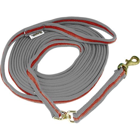 Umbria Equitazione Longia in cotone imbottito 8mt ROSSO/GRIGIO (1/3)