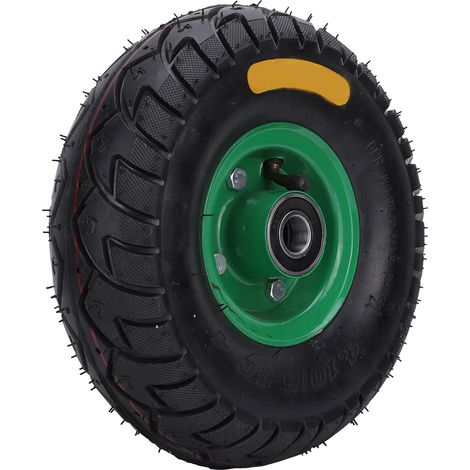 Roue gonflable en caoutchouc pour chariot à outils, 10,5 pouces, 4.10/3.50-4, roulement intégré 6204-2RS (1/5)