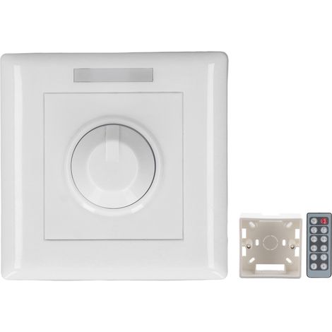 Ortviai Variateur LED 12-24 V CC avec Télécommande Infrarouge et Molette de Réglage Continue – Contrôle Intelligent par PWM