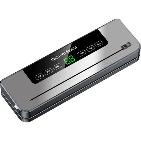 Machine de mise sous vide électrique avec coupe-aliments intégré, adaptée au conditionnement sous vide des aliments secs et humides. (1/5)