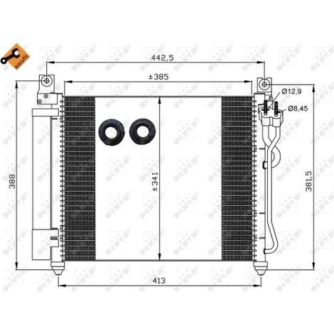 Condenseur, climatisation NRF 35888 KIA 9760607500 9760607550
