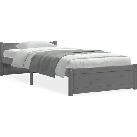 Maison Exclusive - Giroletto in Legno Massello Grigio 75x190 cm Small Single (1/5)