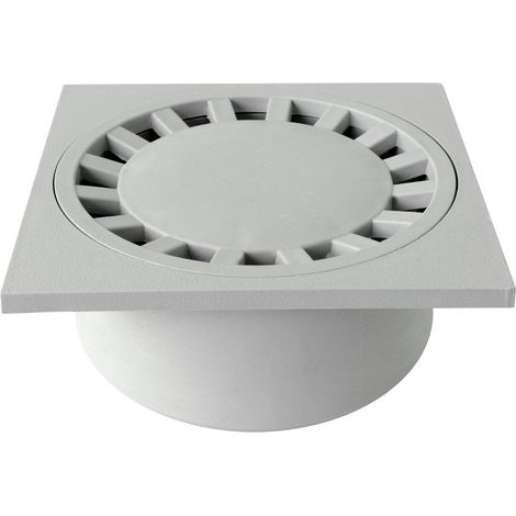 First Plast CHPP20G Chiusino Sifonato in Polipropilene, Grigio, 200x200 mm