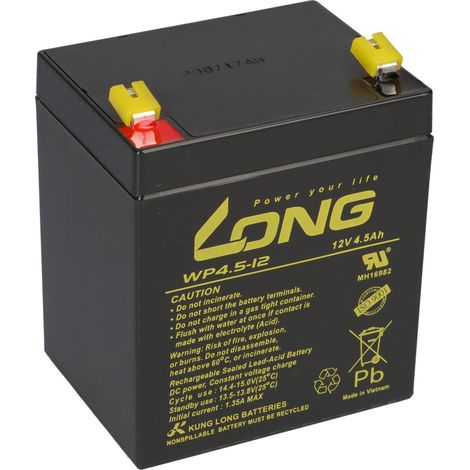 Kung Long WP4.5-12 AGM Akku 12V 4,5Ah – passend für PS4.5-12 PS5-12 VdS-Ausführung (1/5)