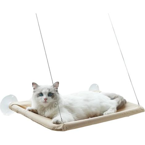 Panier pour chat d'intérieur, fixé à la fenêtre, espace de repos sécurisé, perchoir ensoleillé, peu encombrant. (1/5)