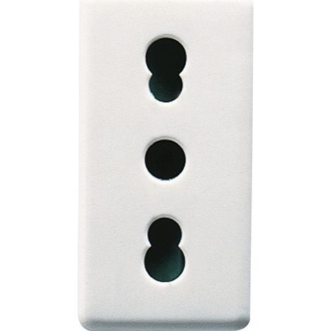 GEWISS - GW20203DY GW20203DY System Presa Frutto, 2P+T, 10/16A Bivalente, Bianco