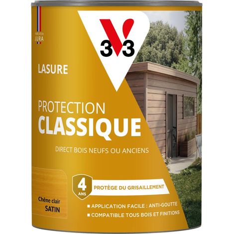 Lasure Protection Classique V33 CHÊNE CLAIR Satin -0,75L