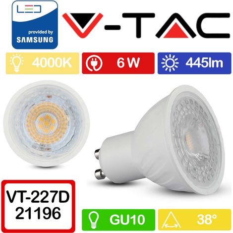 Lampada Led GU10 Dimmerabile 6W 38 Gradi 220V Bianco Neutro 4000K SKU-211966