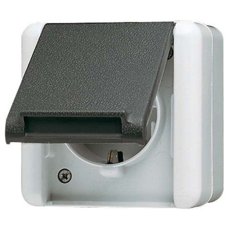 Jung Toma de corriente SCHUKO®, 16 A 250 V , vertical, IP 44, WG 800, anthrazit 820 W