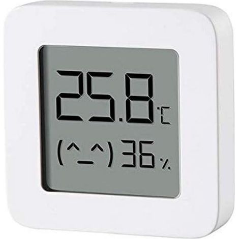 Xiaomi Mi Temperature and Humidity Monitor 2 thermomètre d'intérieur connectée Blanc, écran LCD 1,5", Bluetooth, Batterie Longue durée - Version française (1/5)