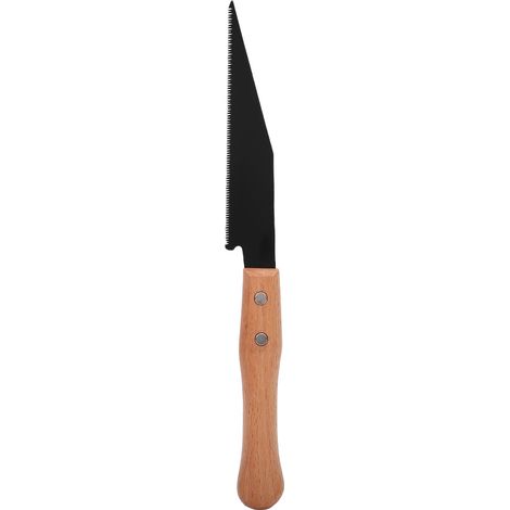 [JAMAIS UTILISÉ]Scie à main ergonomique avec manche en bois, lame de 15 cm, pour la coupe du bois dur et du bois tendre. (1/5)
