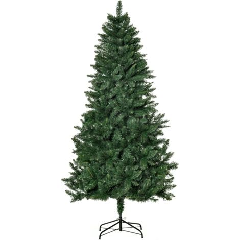 Albero di Natale artificiale da 180 cm, a forma di pino, con 724 rami, struttura in metallo, per uso interno, da assemblare in loco. (1/5)