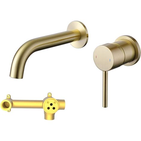 Grifo lavabo empotrado monomando PIZO dorado (1/3)