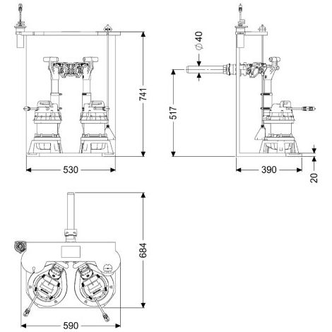 KESSEL 8744004 Groupe de pompage Aquapump Retrofit
