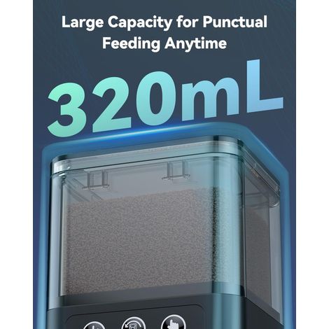 Distributeur de Nourriture pour Poisson Automatique Rechargeable USB pour Aquarium avec Minuterie Réglable