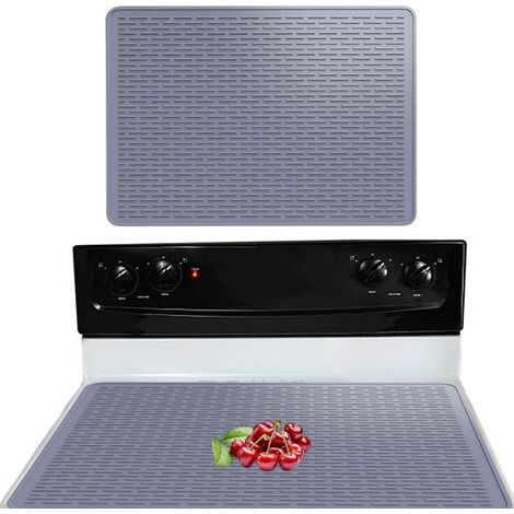Alfombrilla aislante de silicona para cocina, 7,2 x 4,8 metros, Fácil de limpiar, Resistente a altas temperaturas, Color gris (1/5)