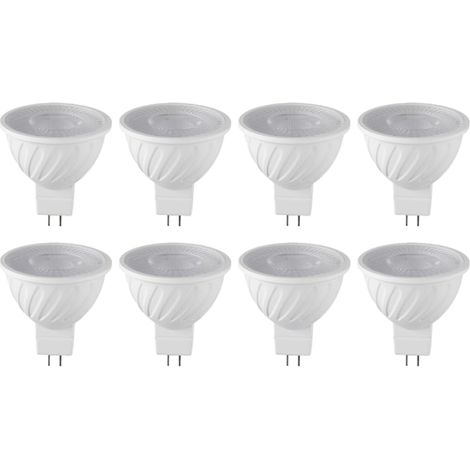 8 Ampoules LED 7 W MR16 GU5.3 Base 6000 K 580 Lumière Blanche pour Plafonnier Rail D'Éclairage Usage Domestique Ampoule