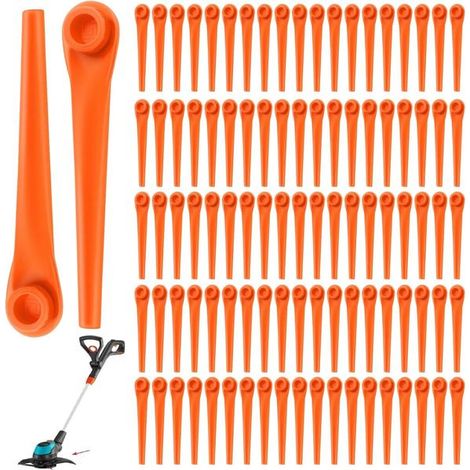 Lames de rechange en plastique (lot de 100) pour coupe-bordures Gardena 9823, 9825, 9820 et 9821 (70 mm). (1/5)
