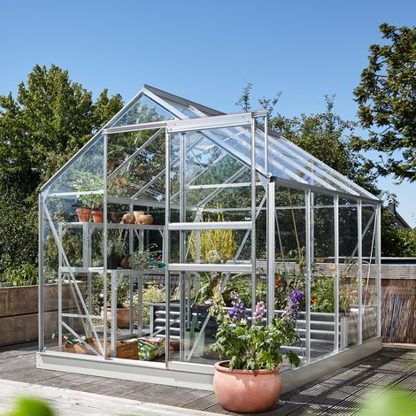 Vitavia Gewächshaus "Planet 5000" inkl. Fundament, aluminium, 5,0 m², 3 mm ESG (1/5)