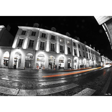 Tableau sur toile rue royale de nuit Orléans 45x65 cm - Impression sur Toile Murale Décorative - Image imprimée en HD sur Toile - Toile sur Châssis en Bois FSC - Fabriqué en France (1/5)