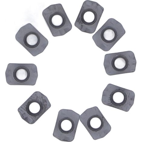 10 Stück Hartmetall-Dreheinsätze, beschichtet, für DIY-CNC-Drehmaschinen, Holzbearbeitung und Metallfräsen (1/5)