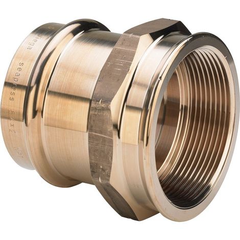 Viega Seapress Übergangsstück 0312.5, d. 15mm x 1/2" NPT, CuNiFe-Legierung (1/3)