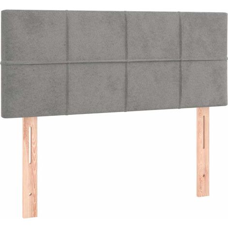 Tête de lit Résistante et économique, Panneau de lit, Gris clair 80x5x78/88 cm Velours OIB5319E (1/5)