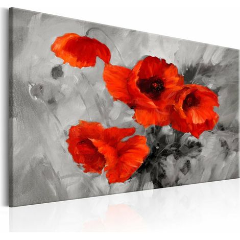 Tableau coquelicots en acier - 120 x 80 cm (1/4)