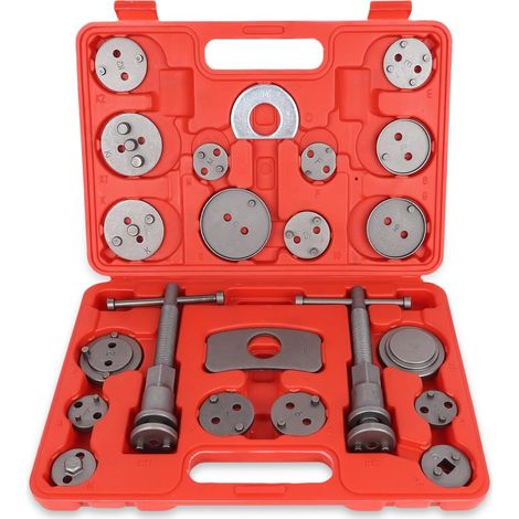 Kit Repousse Piston Frein Pièces, Outils de Repousse Piston Frein Arrière, pour Remplacement de Disque Outil et Adaptateurs et Mallette (1/5)