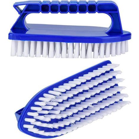 2 Pcs - Brosse De Piscine - Brosse À Main - Nettoyage Parois Et Sols - Pour Spa Baignoire Aquarium - Bleu Et Blanc - 14,5x6x6cm (1/5)