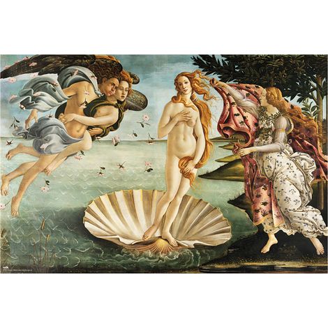 Gruppo di Erik - Poster della Nascita di Venere - Stampa decorativa della Nascita di Venere / Poster di Sandro Botticelli - Stampa di Sandro Botticelli, Decorazione rinascimentale