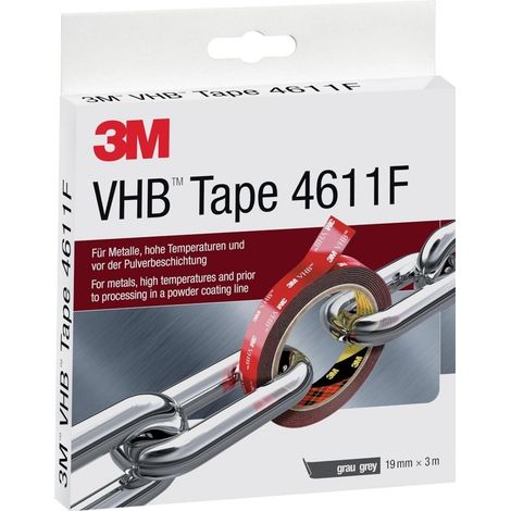 Montageband VHB Tape 4611F dunkelgrau L.3m B.19mm Rl.3M