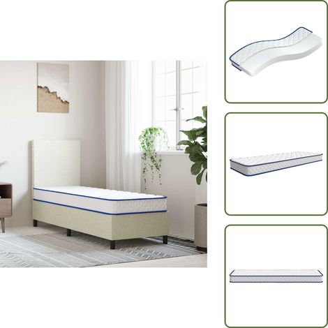 vidaXL Memory-Schaum-Matratze 70x200x17 cm Weiß (1/5)