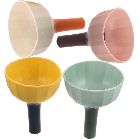 4-teiliges, zusammenklappbares Silikon-Küchentrichter-Set zum Umfüllen von Öl und Flüssigkeiten, Überlaufschutzfilter zum Backen und Konditorei (1/5)