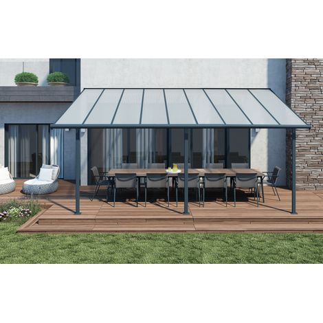 Canopia Olympia Marquesina Pérgola De Aluminio 3X5.5 m Gris
