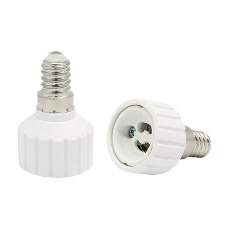 Adattatore Lampada E14 GU10 Electarline Termoplastico Bianco 4 Pezzi
