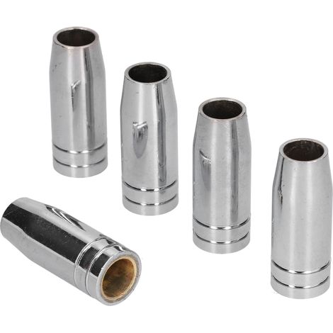 Lot de 5 buses de soudage coniques en laiton avec coupelle de protection pour torches de soudage MIG/MAG 25AK (1/5)